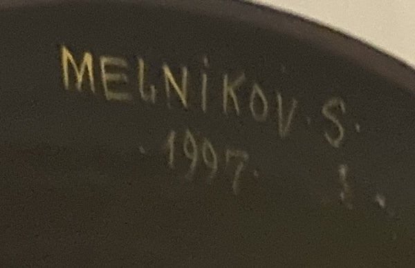 Matryoshka bottom with artist's signature