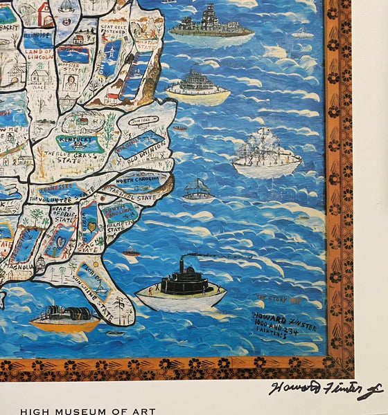 Howard Finster Poster: “Story Map” Visions from Paradise Gardens. Only 1 for sale!