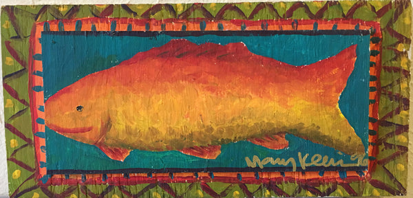 Mary Klein Painting "Fish" Wood - Traditional Art Limited